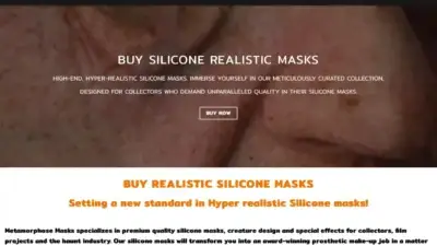 Screenshot of Non-Delivery scam website Realisticsiliconmasks.com