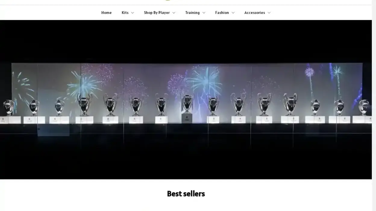 Screenshot of Non-Delivery scam website Realmadridclubaj.shop