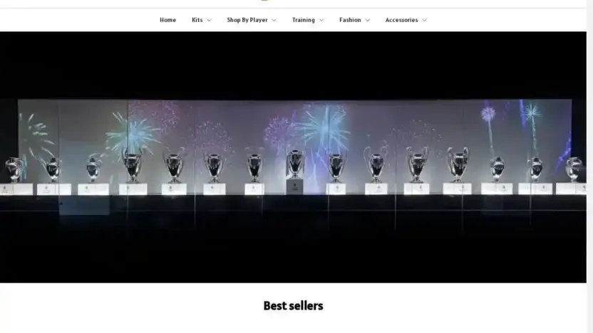 Screenshot of Non-Delivery scam website Realmadridclubaj.shop