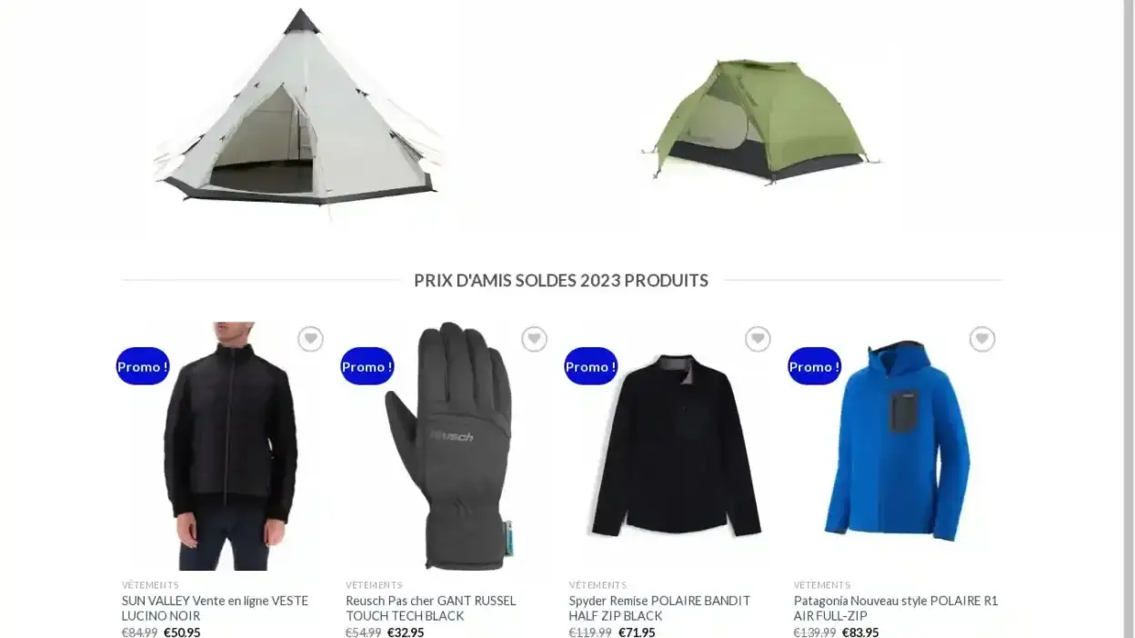 Screenshot of Non-Delivery scam website Reductionsport.com