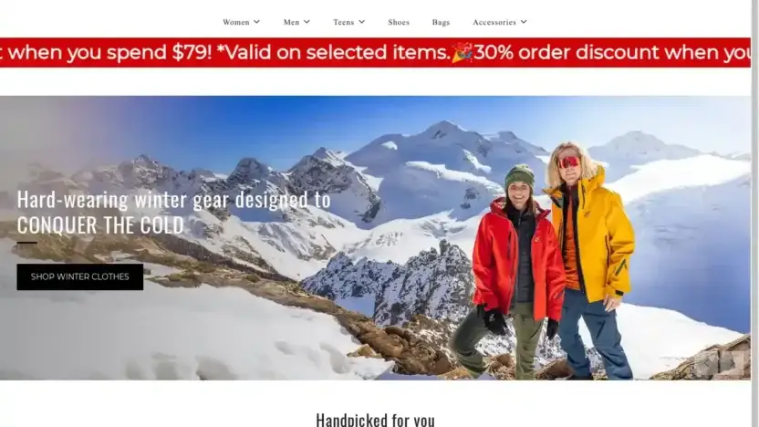 Screenshot of Non-Delivery scam website Revolutionraceeu.shop