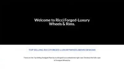 Screenshot of Automobile scam website Ricciforged-luxurywheelsrims.com