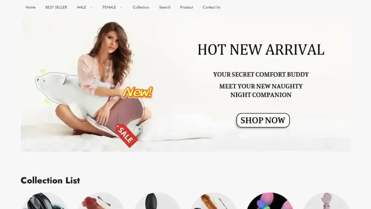 Screenshot of Non-Delivery scam website Romancevibe.shop