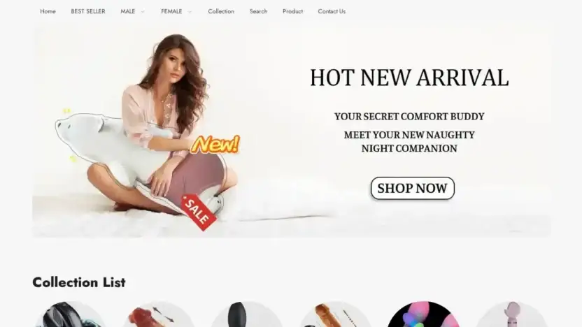 Screenshot of Non-Delivery scam website Romancevibe.shop