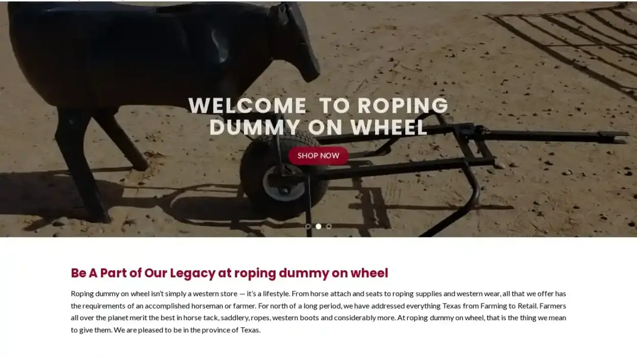 Screenshot of Non-Delivery scam website Ropingdummyonwheel.com