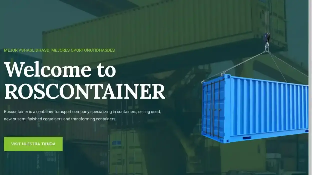 Screenshot of Non-Delivery scam website Roscontainer.com