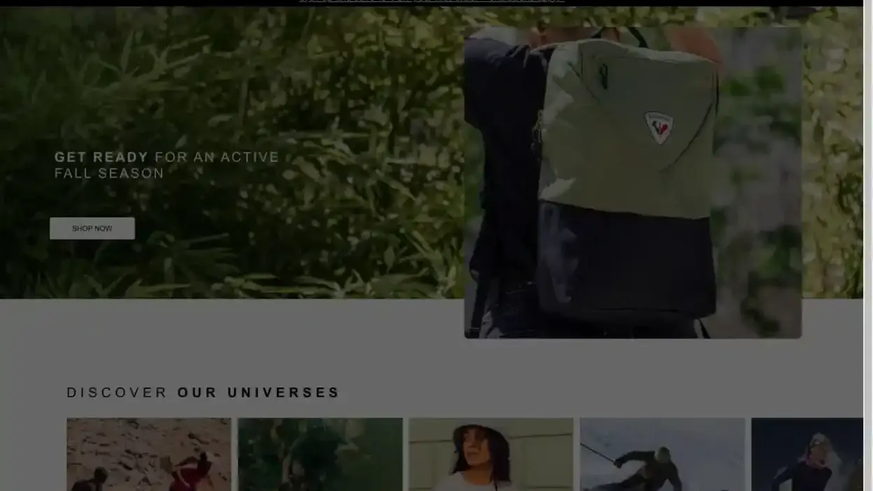 Screenshot of Non-Delivery scam website Rossignol.com