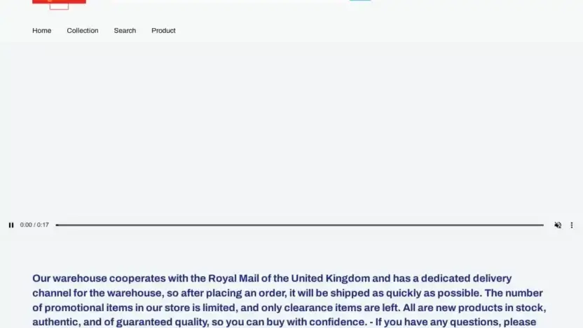 Screenshot of Non-Delivery scam website Royaldoor.shop