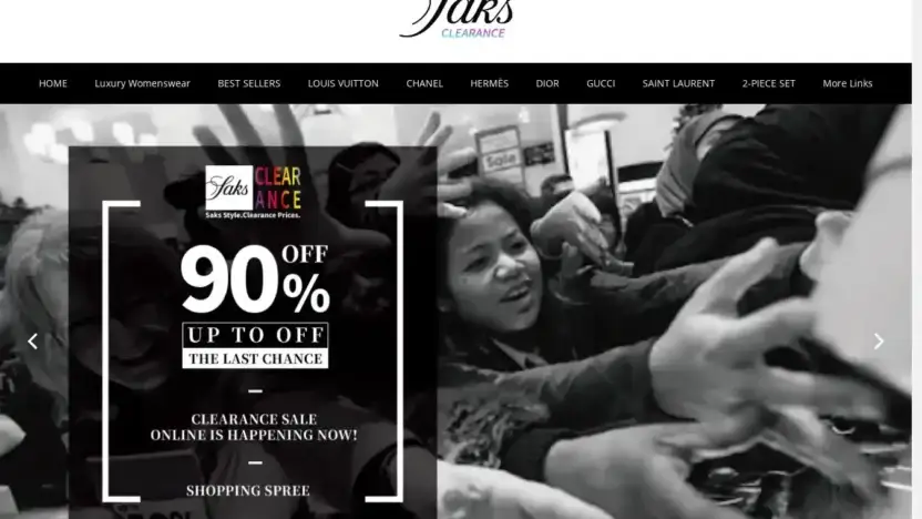 Screenshot of Non-Delivery scam website S5th-bag.shop