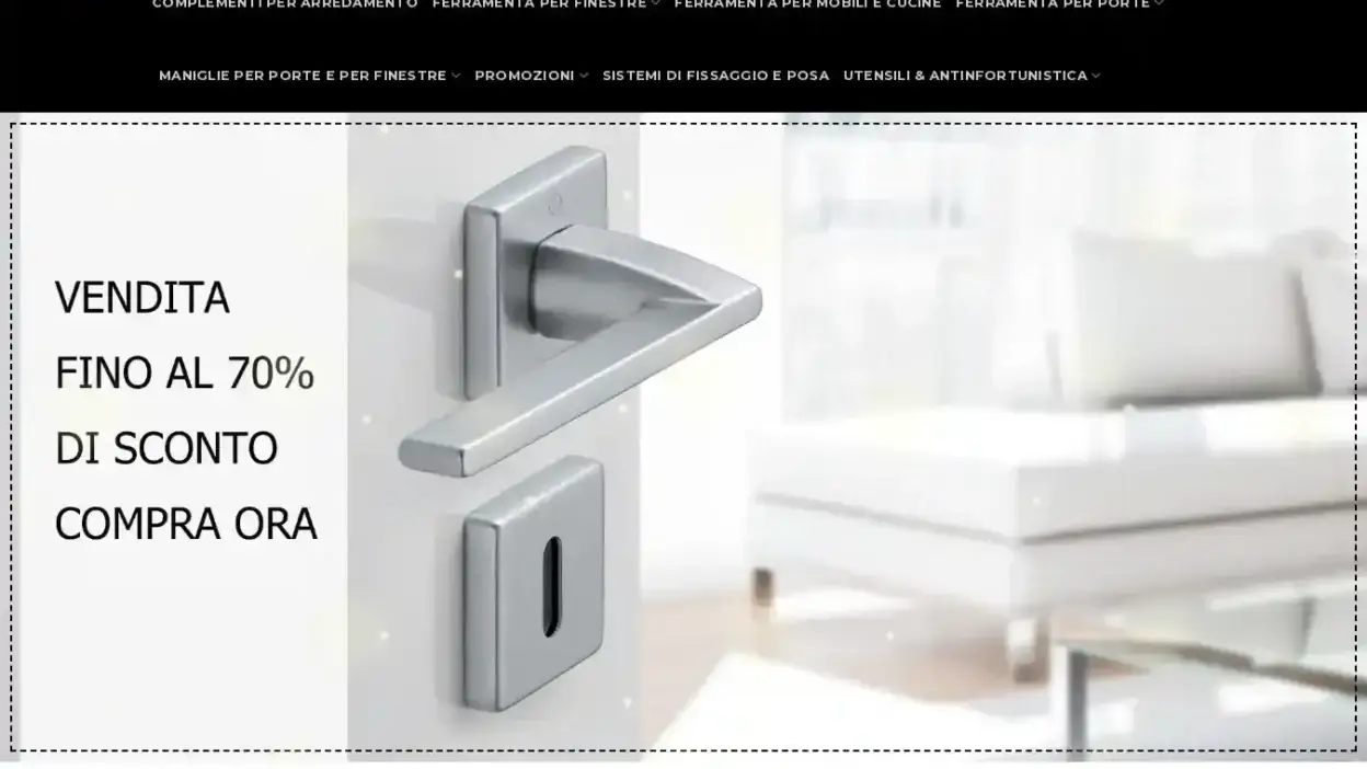 Screenshot of Non-Delivery scam website Saldihardware.com