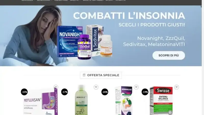 Screenshot of Non-Delivery scam website Saldiprodotti.com