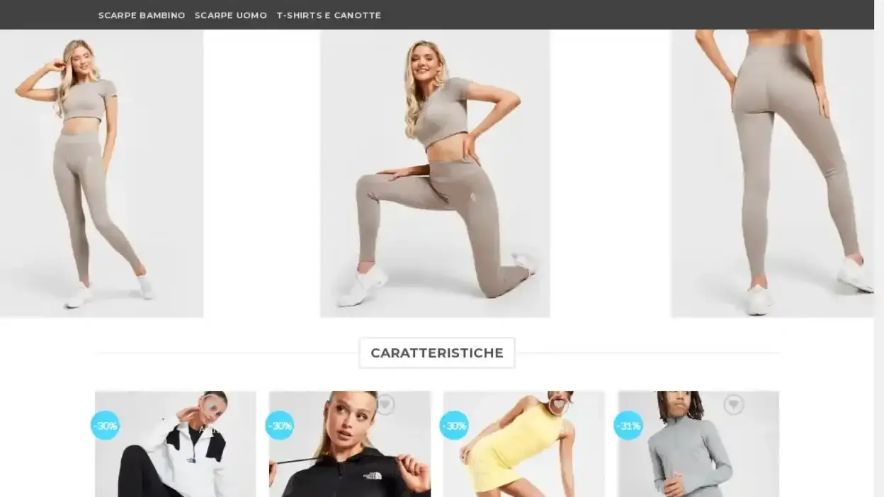 Screenshot of Non-Delivery scam website Saldisportmoda.com