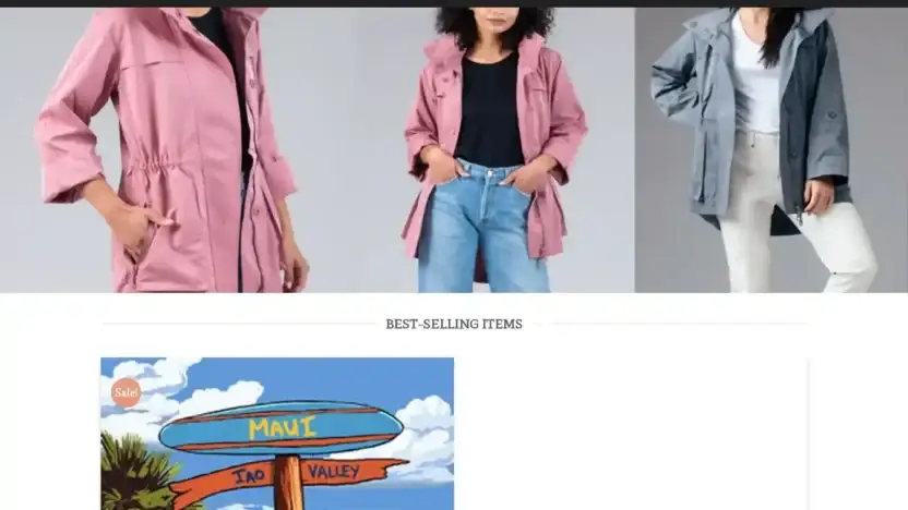Screenshot of Fashion scam website Salegoodthings.com