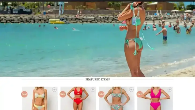 Screenshot of Fashion scam website Saleladyfad.com