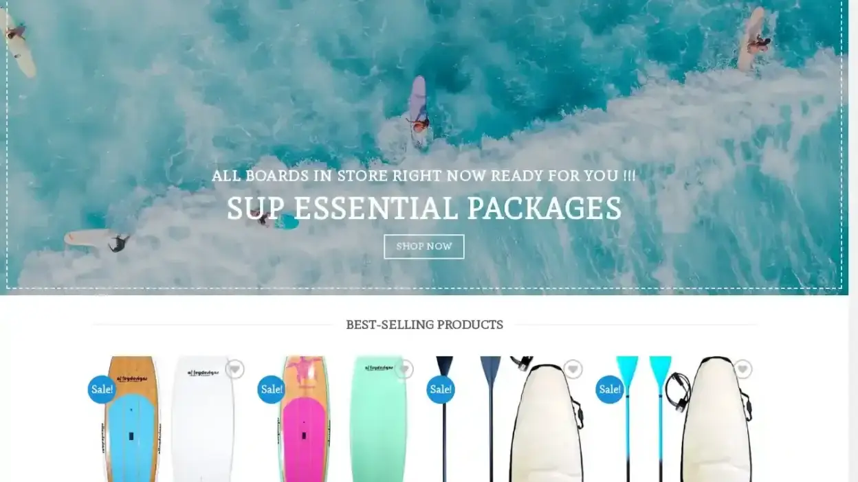 Screenshot of Non-Delivery scam website Salesupsurf.com