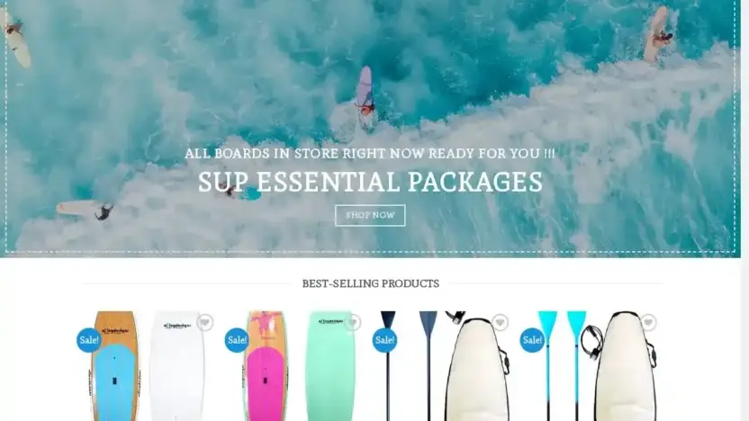 Screenshot of Non-Delivery scam website Salesupsurf.com