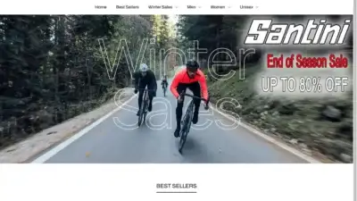 Screenshot of Non-Delivery scam website Santinicyclingeu.com