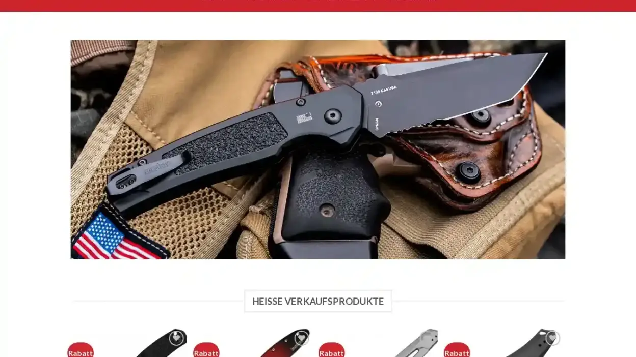 Screenshot of Non-Delivery scam website Scharfemesserde.com