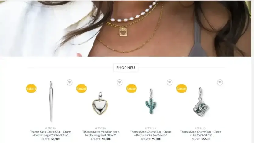 Screenshot of Non-Delivery scam website Schmuckfrauen.com