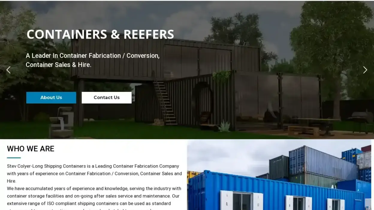 Screenshot of Container scam website Sclcontainers.com