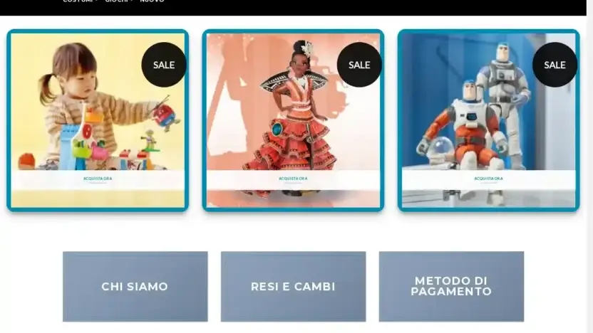 Screenshot of Non-Delivery scam website Scontogiocattolo.com