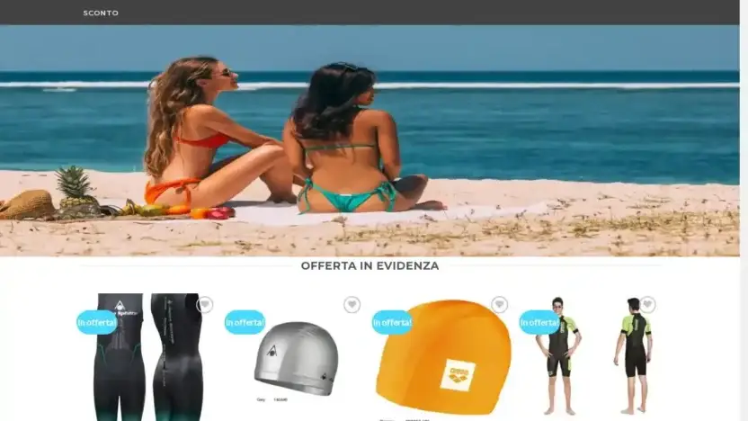 Screenshot of Non-Delivery scam website Scontopiscin.com