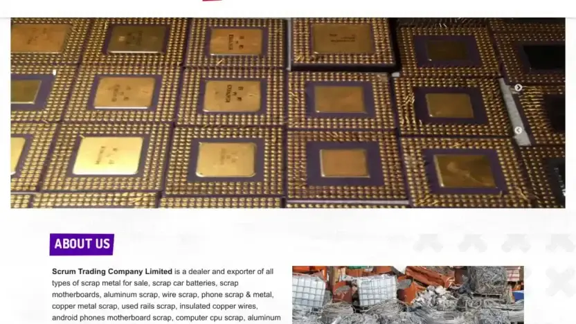 Screenshot of Non-Delivery scam website Scrumtradingcoltd.com