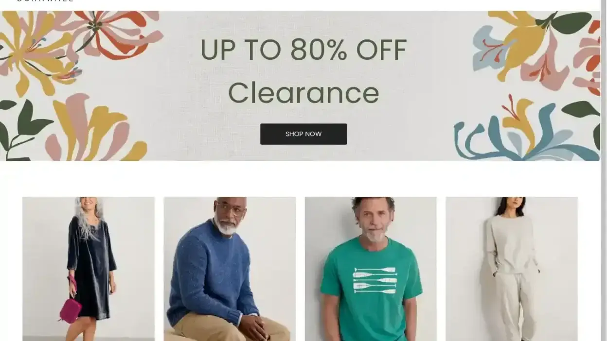 Screenshot of Non-Delivery scam website Seasaltcornwallclosing.shop