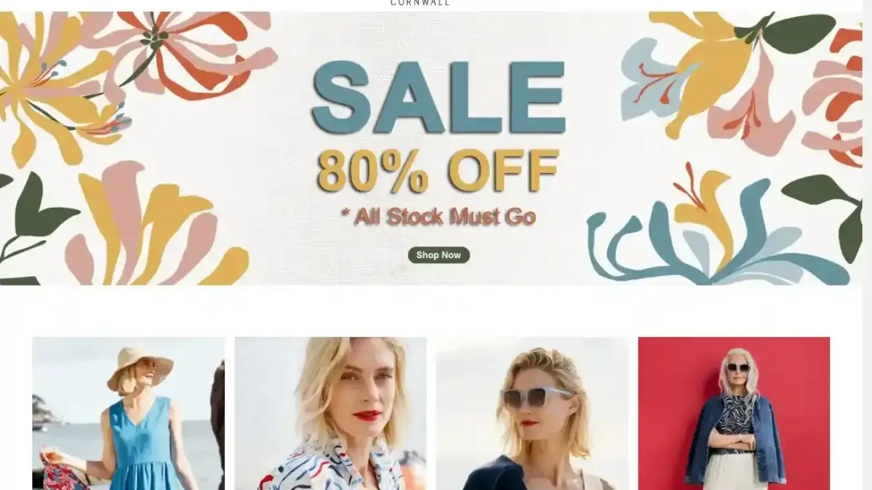 Screenshot of Non-Delivery scam website Seasaltcornwallofficial.com