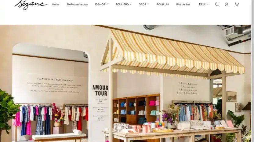 Screenshot of Non-Delivery scam website Sezvipstore.shop