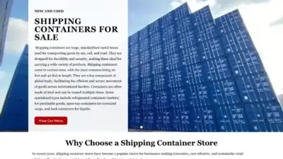 Screenshot of Container scam website Shippingcontainerport.com