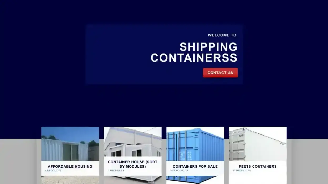Screenshot of Container scam website Shippingcontainerss.com
