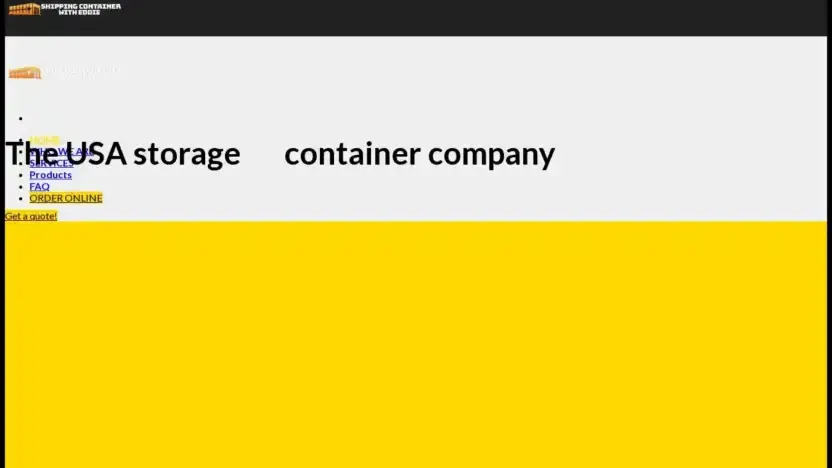 Screenshot of Container scam website Shippingcontainerwitheddie.com