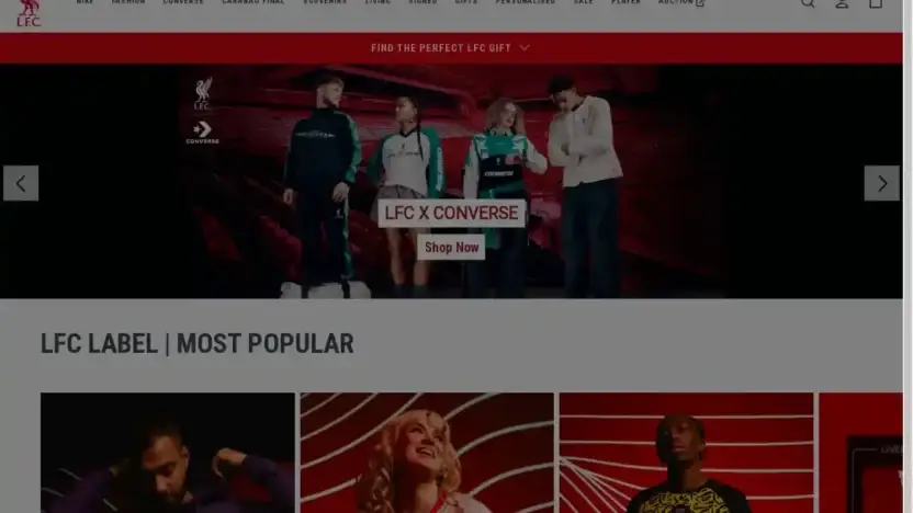 Screenshot of Non-Delivery scam website Shop-liverpool.com