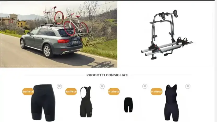 Screenshot of Non-Delivery scam website Sitobiciclette.com