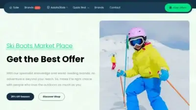Screenshot of Sport scam website Skiboots.online