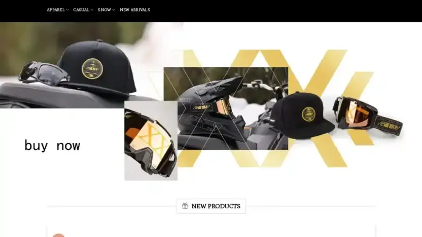 Screenshot of Sport scam website Skigearstock.com