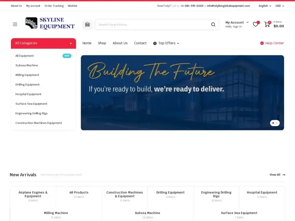 skylineglobalequipment-com Alternative Text