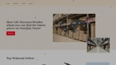 Screenshot of Non-Delivery scam website Slowlifeok.top