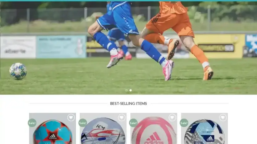 Screenshot of Sport scam website Soccerskillshop.com