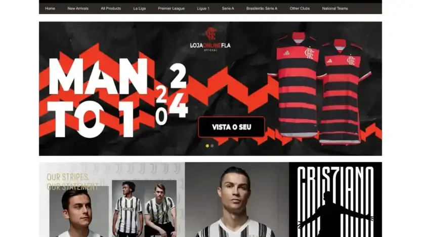 Screenshot of Non-Delivery scam website Soccerworldfc.net