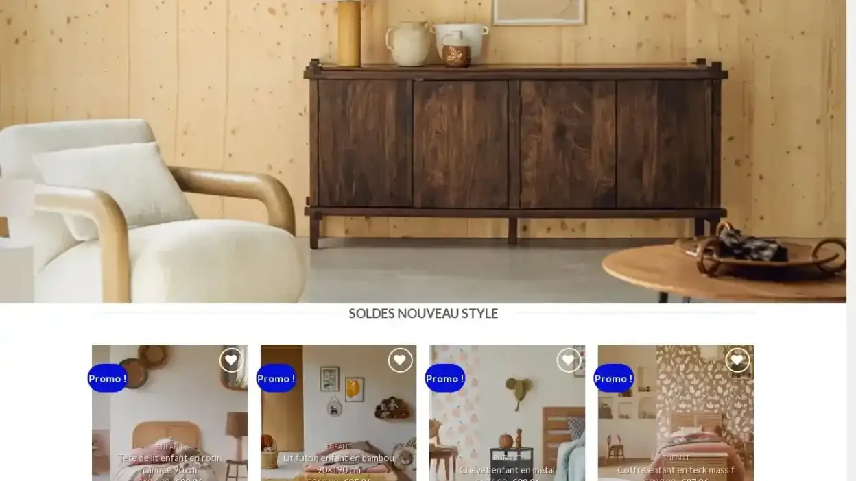 Screenshot of Non-Delivery scam website Soldesbois.com