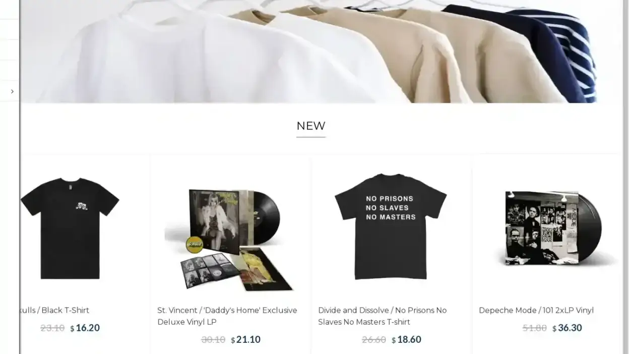Screenshot of Non-Delivery scam website Sound-merch.shop