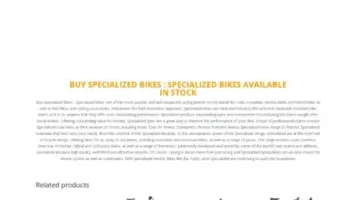 Screenshot of Sport scam website Specializedbikesshop.com