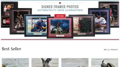 Screenshot of Non-Delivery scam website Sportsmemorabiliastores.com