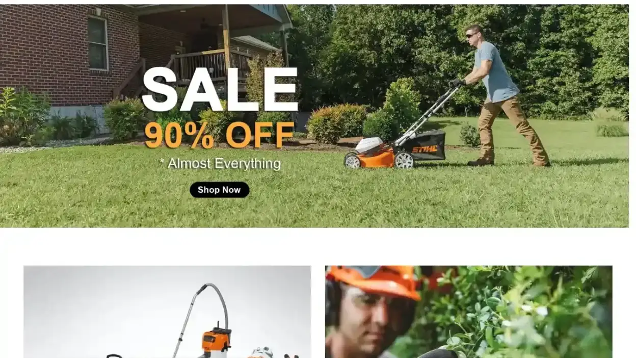 Screenshot of Non-Delivery scam website Stihldiscount.shop