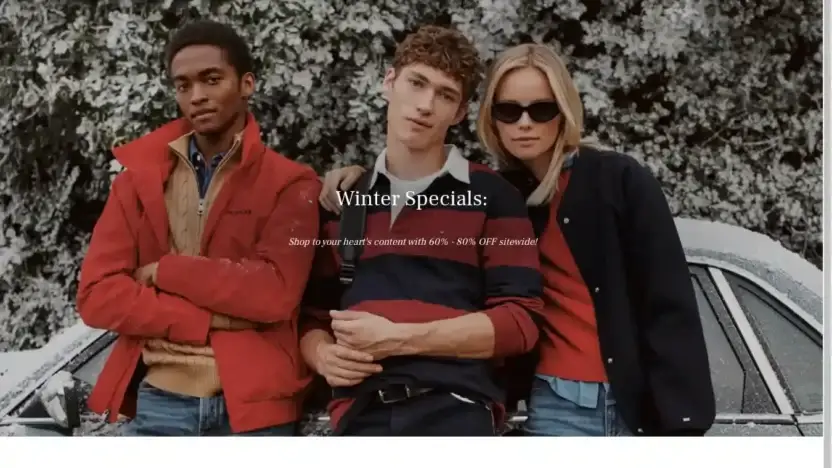 Screenshot of Non-Delivery scam website Store-tommyclub.online