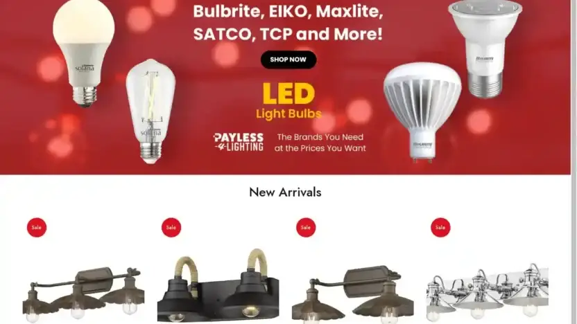 Screenshot of Non-Delivery scam website Stylightingstore.com