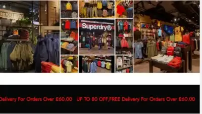 Screenshot of Non-Delivery scam website Superdryoutletuk.shop