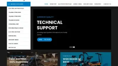 Screenshot of Automobile scam website Supperelectrimotorbikes.com
